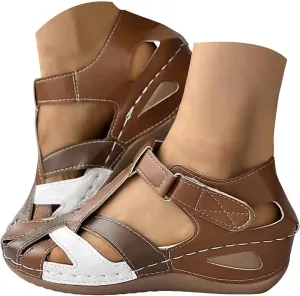 2025 Womens Sandals Close Toe Orthopedic Sandals for WomenDressy Summer Beach Bohemia Ankle Strap Causal Comfortable Closed Toe Wedge Shoes for Outdoor