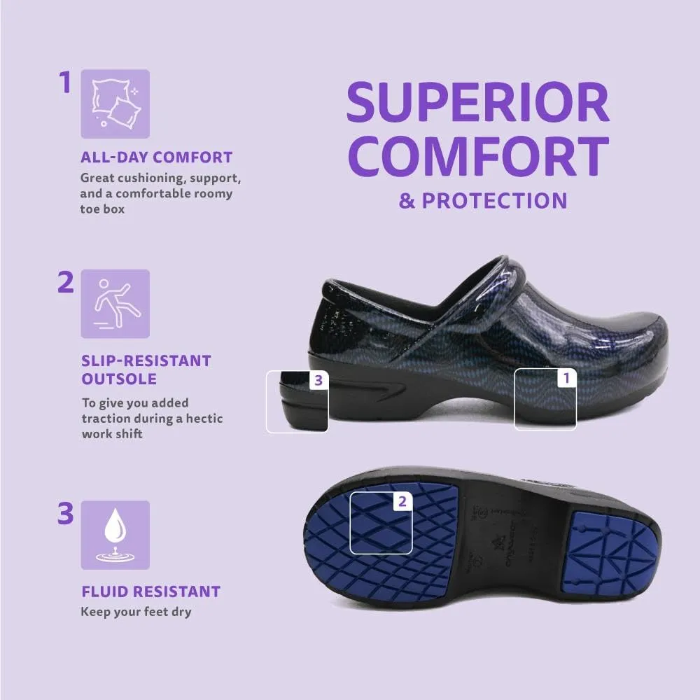 Anywear SR Angel Nursing Clogs for Women and Men - Lightweight, Water-Resistant Non-Slip Work Shoes with Exceptional EVA Cushioning, Ventilated Insoles
