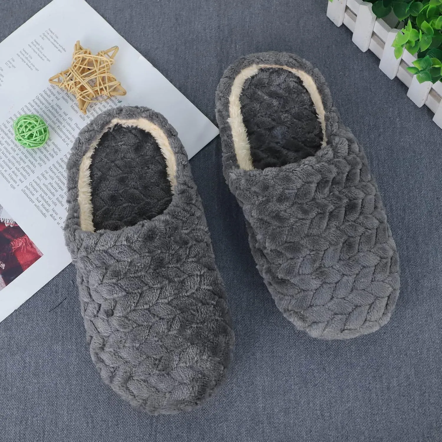 Bedroom Slippers for Women Sexy Comfy House Slippers Funny House Shoes Spa Slippers for Men Christmas Throw Blanket Gifts for Women 2023