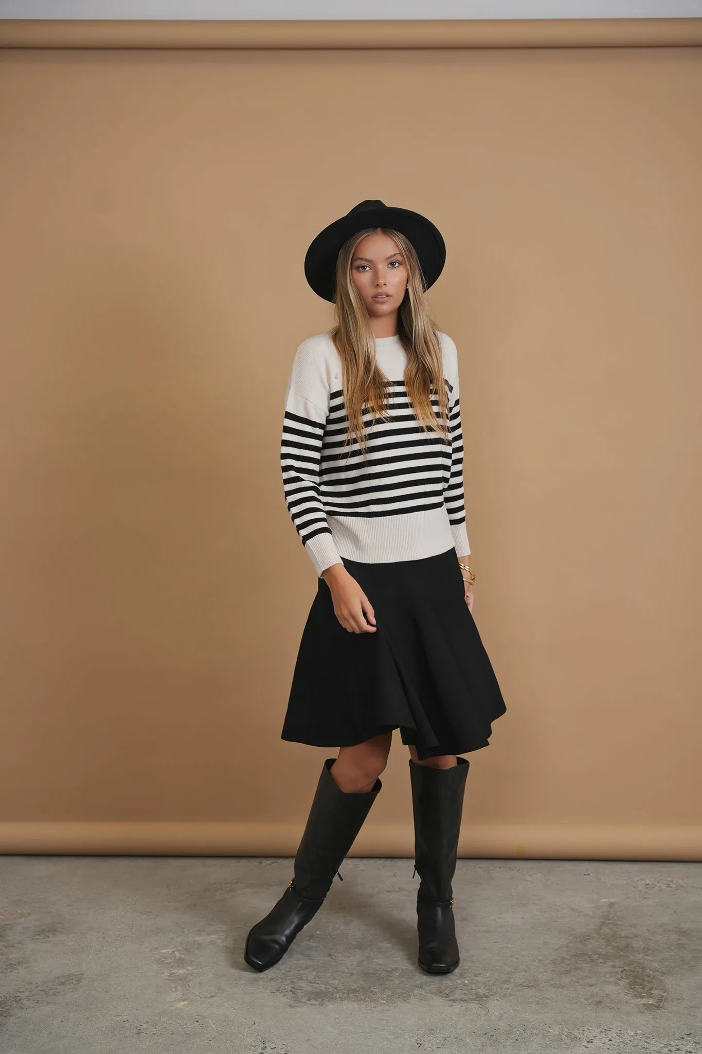 Bliss Best Knit Aline Skirt Black