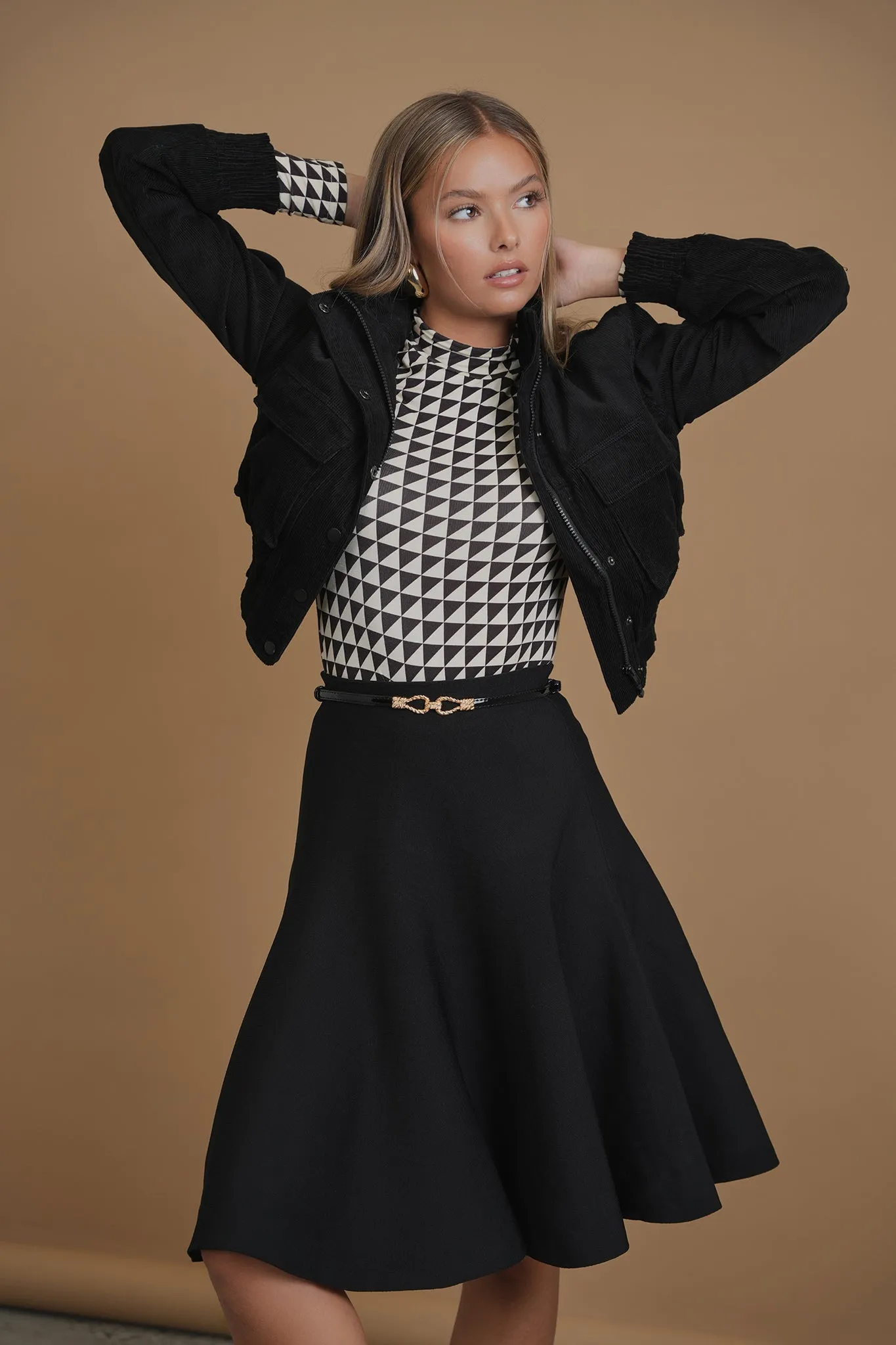 Bliss Best Knit Aline Skirt Black