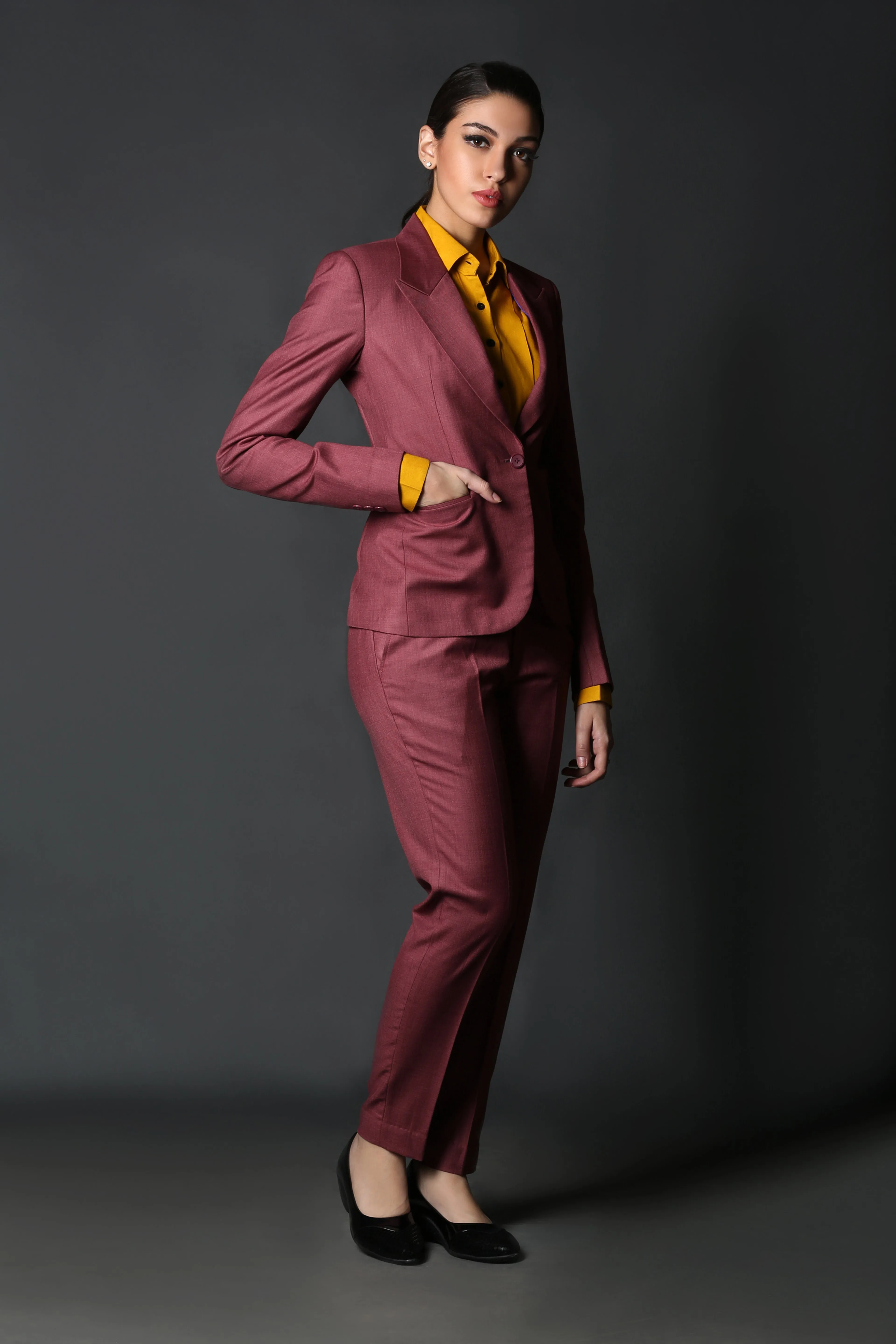 Brick Red Formal Blazer