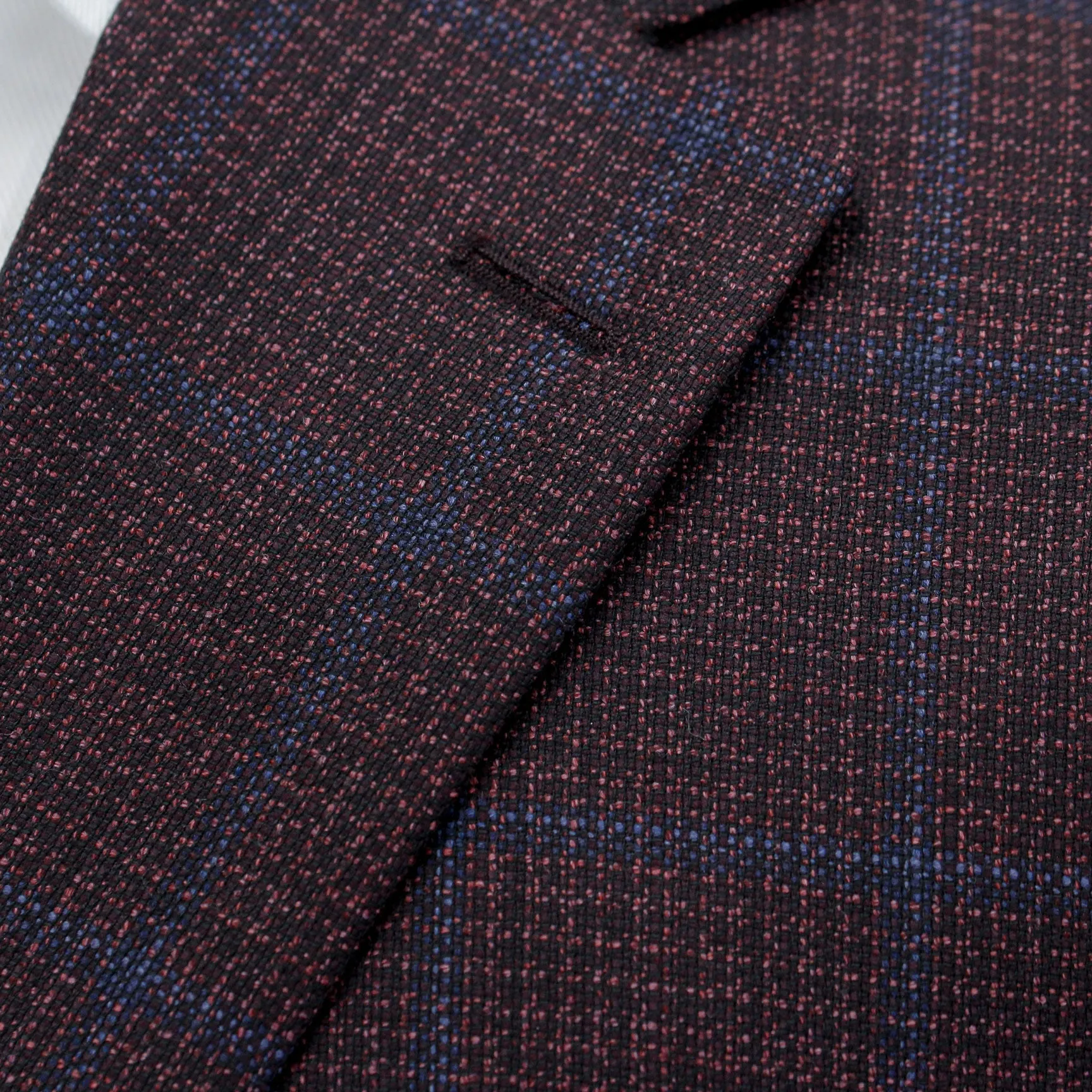 Burgundy with Blue Check Essence Modern Fit Sport Coat