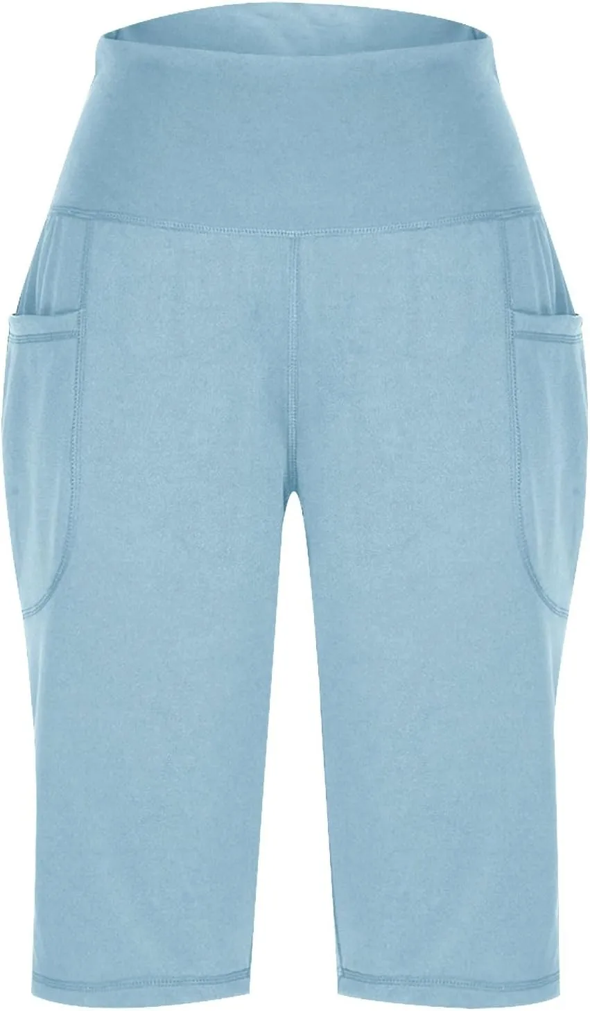 Capri Pants for Women Plus Size Casual Summer Knee Length Wide Leg Yoga Pants Athletic Workout Shorts Capris