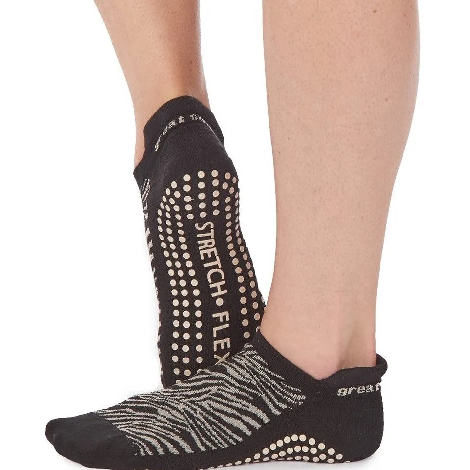 Chara Grip Sock - Zebra Tan (Barre / Pilates)