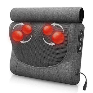 COMFYPRO™ Large Back & Neck Shiatsu Massage Pillow w/ Heat - Reversible Deep Kneading