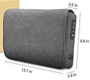 COMFYPRO™ Large Back & Neck Shiatsu Massage Pillow w/ Heat - Reversible Deep Kneading