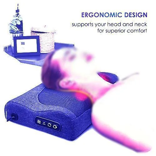 COMFYPRO™ Large Back & Neck Shiatsu Massage Pillow w/ Heat - Reversible Deep Kneading