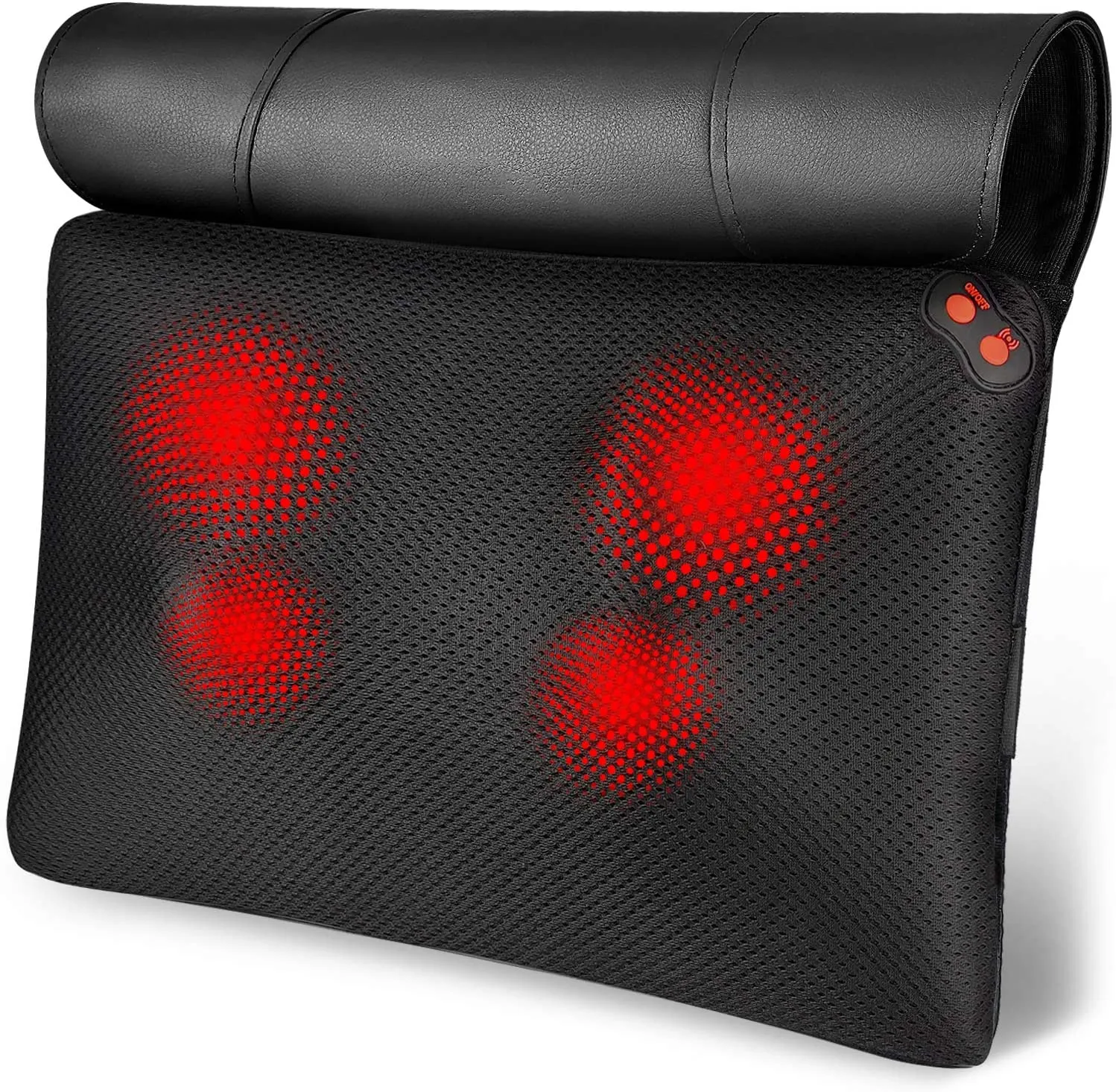 COMFYPRO™ Large Back & Neck Shiatsu Massage Pillow w/ Heat - Reversible Deep Kneading