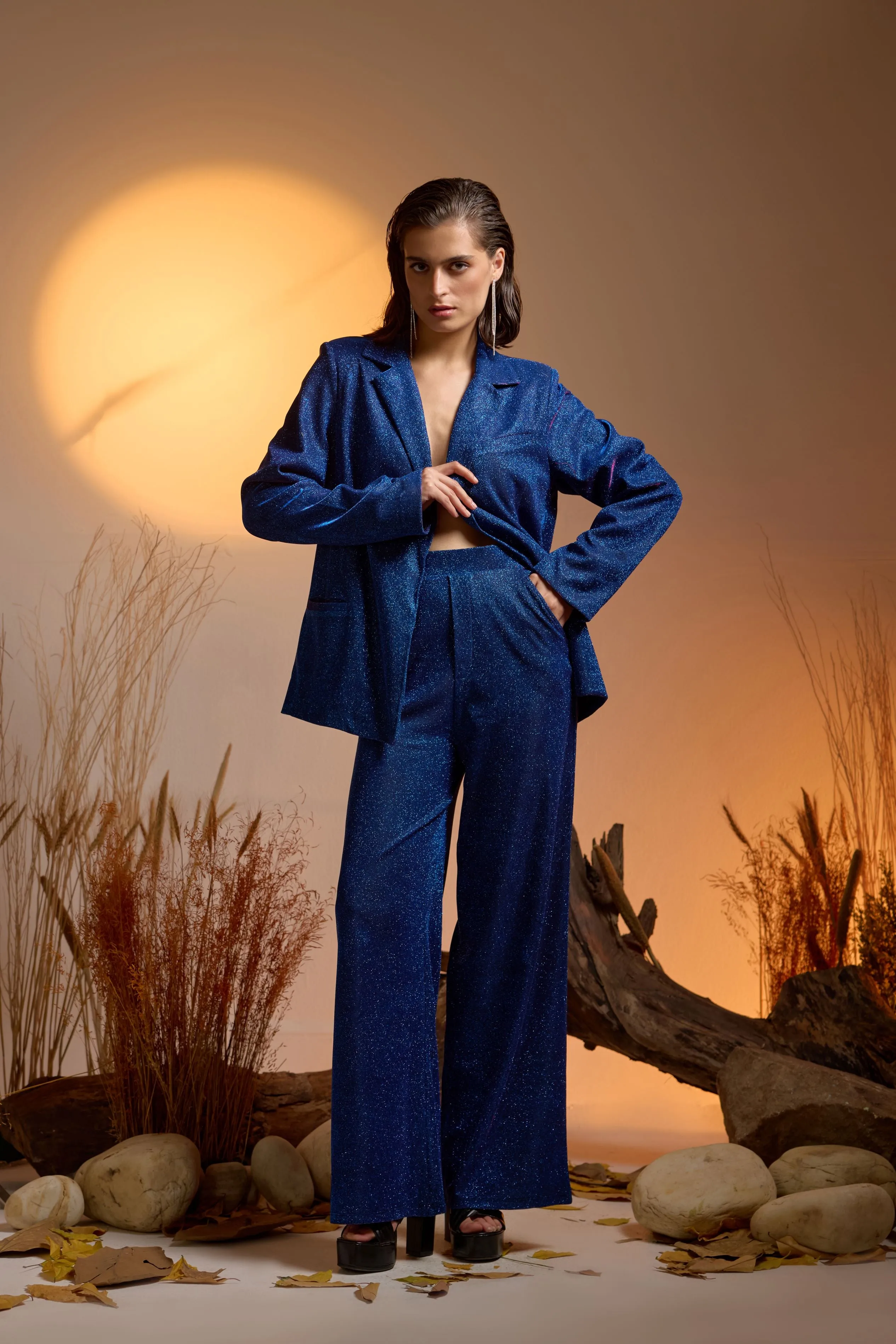 Cosmicdust Oversized Blazer -Blue