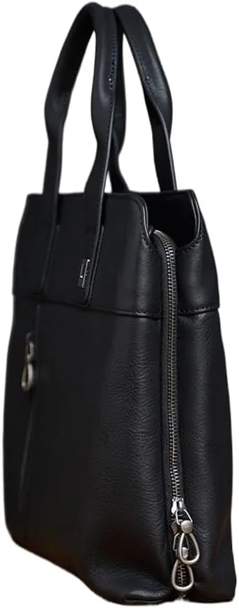 CSCDD Leather Briefcase Men Bag Business Handbag Male 14inch Laptop Shoulder Bags Men Briefcase