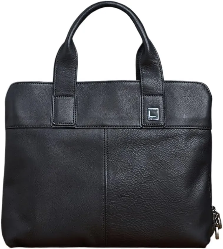 CSCDD Leather Briefcase Men Bag Business Handbag Male 14inch Laptop Shoulder Bags Men Briefcase