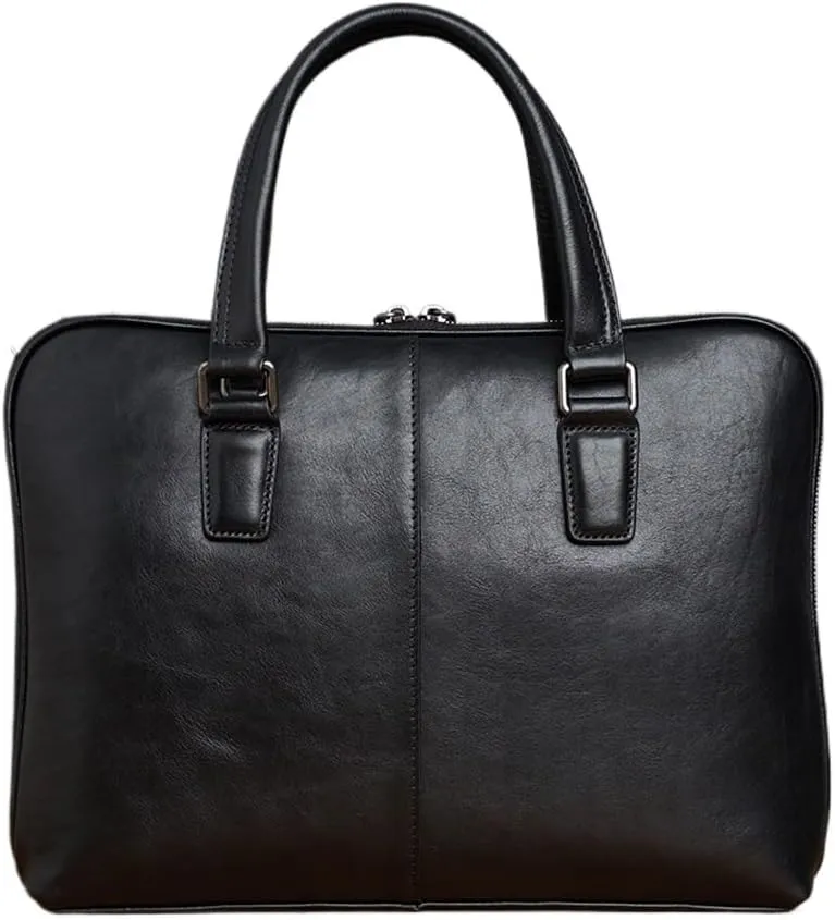 CSCDD Vintage Man Handbag Briefcase Men Shoulder Bags Coffe Business 14 Inch Laptop Bag