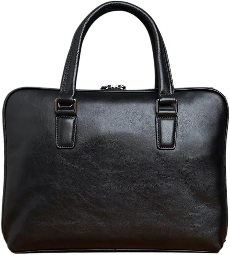CSCDD Vintage Man Handbag Briefcase Men Shoulder Bags Coffe Business 14 Inch Laptop Bag