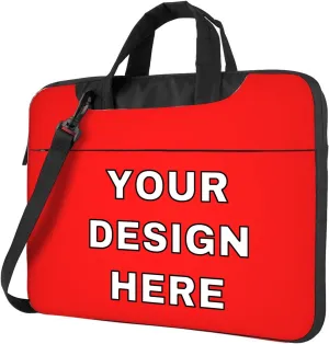 Custom Laptop Bag Messenger & Shoulder Bags Add Photo Text Computer Carrying Case with Strap