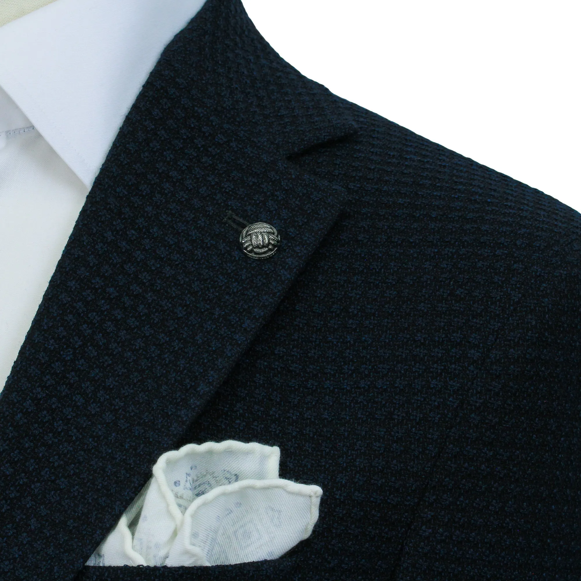 Dark Blue Textured Hampton Contemporary Fit Sport Jacket - Jack Victor