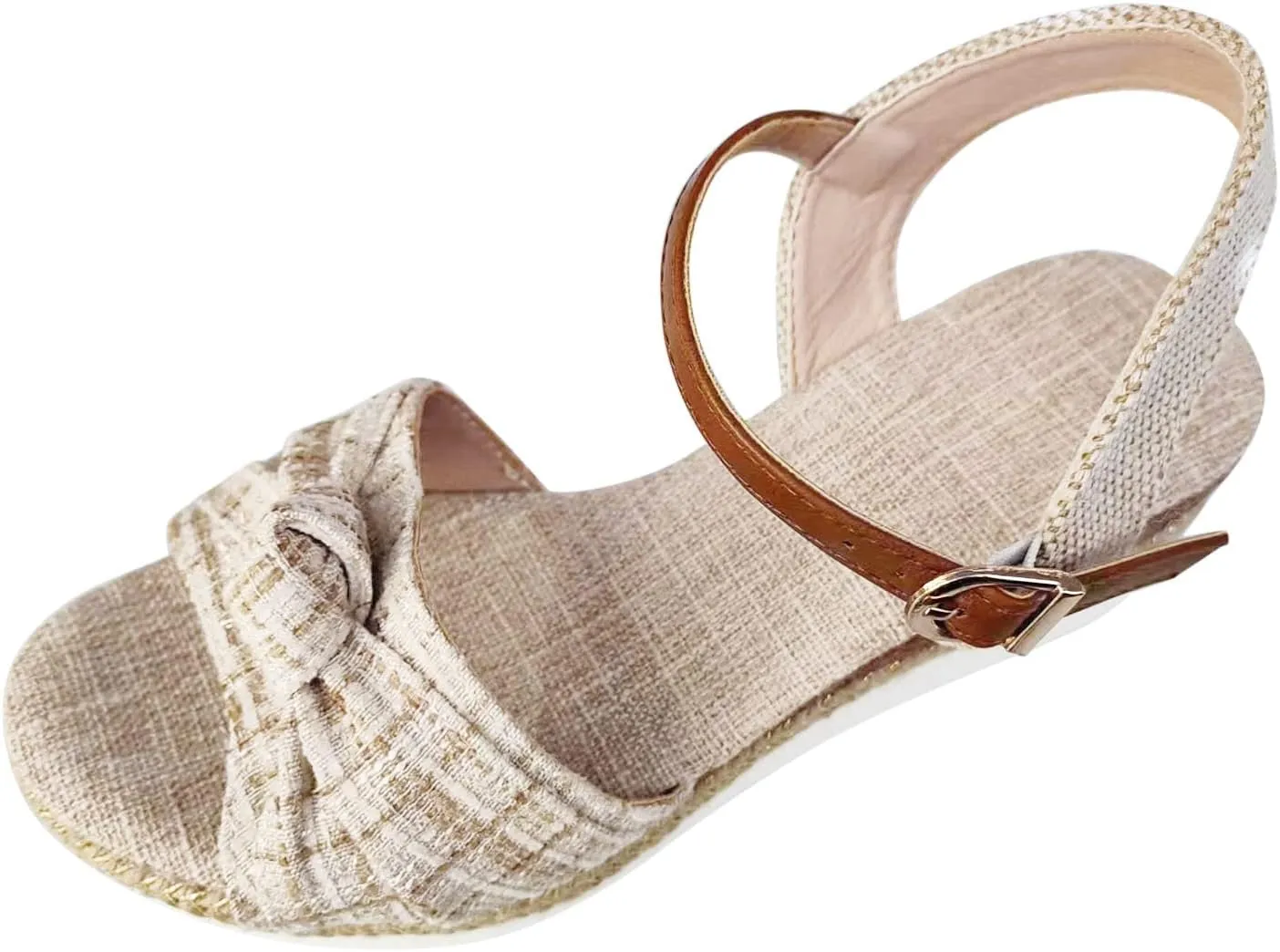 Espadrilles Wedge Sandals for Women 2025 Dressy Summer Orthopedic Comfortable Walking Espadrilles Wedges Open Toe Platform Ankle Strap Casual Beach Vacation Shoes