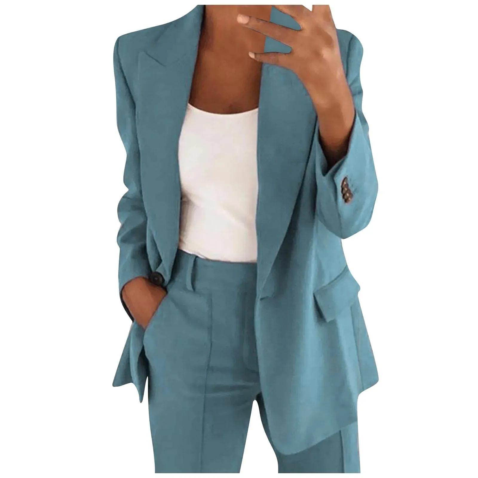 Eye-Catching Women's Fashion Oversize Cardigan Lapel Suit Coat: Leisure Temperament Blazers Jacket for Tailored Style