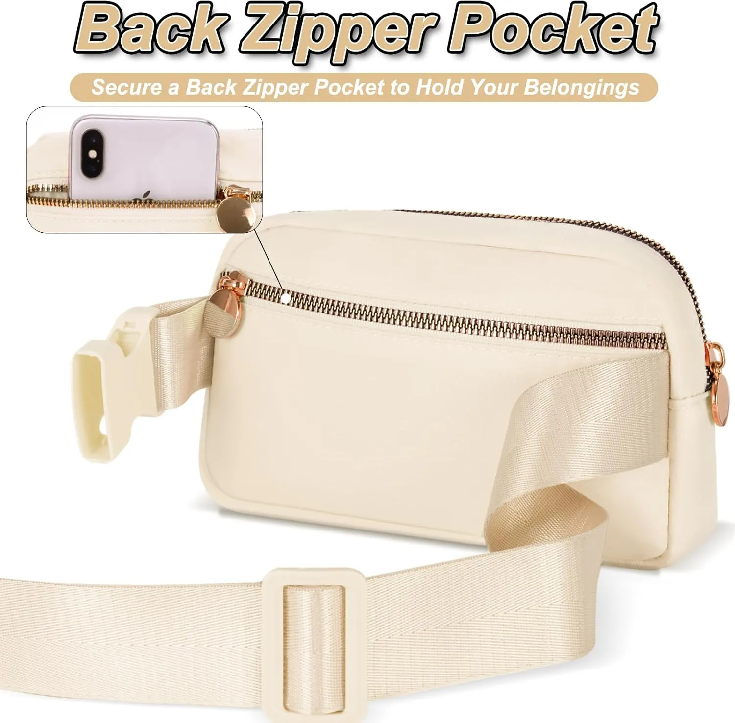 Fanny Pack Belt Bag Crossbody Bags with Initials Letter Patch Trendy Stuff for Teens Cute Stuff Birthday Gifts for Teenager Girls | Khaki,Initial S