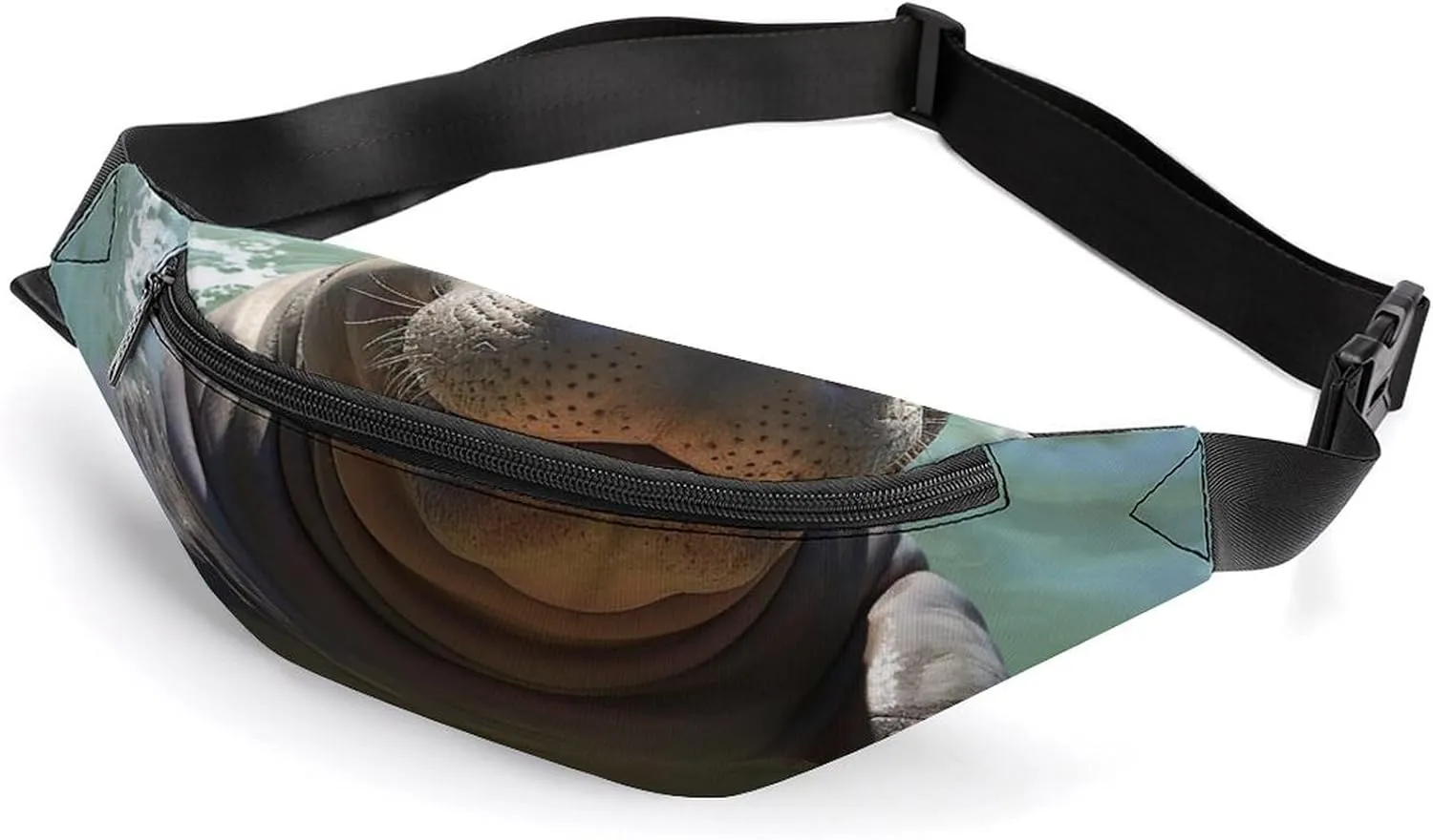 Fanny Pack for Men Women Cute Hipposprinted Crossbody Belt Bags Sports Waist Bag ForTravel Running Hiking Walking Workout, 36*15cm