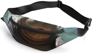 Fanny Pack for Men Women Cute Hipposprinted Crossbody Belt Bags Sports Waist Bag ForTravel Running Hiking Walking Workout, 36*15cm