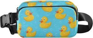 Fanny Pack for Women Men Rubber Duck Blue Belt Waist Pack Bum Bag Wallets for Running Cycling Hiking Travel Workout with Adjustable Strap