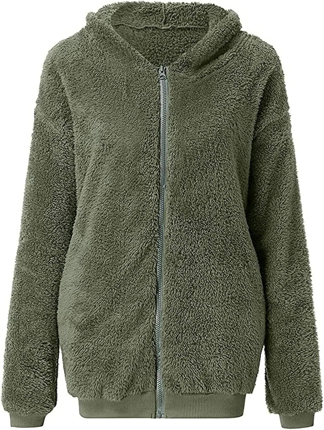 Fleece Hoodies for Girls Trendy Long Sleeve Sherpa Hooded Jacket Comfy Zip Up Winter Coat Warm Outfits for Teen Girls