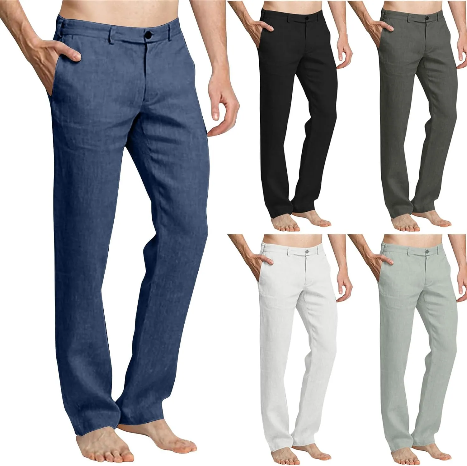 Formal Smart Trousers for Men Suit Pants Slim Bottoms Business Trouser Stretch Sweatpants Casual Pant Work Loungewear