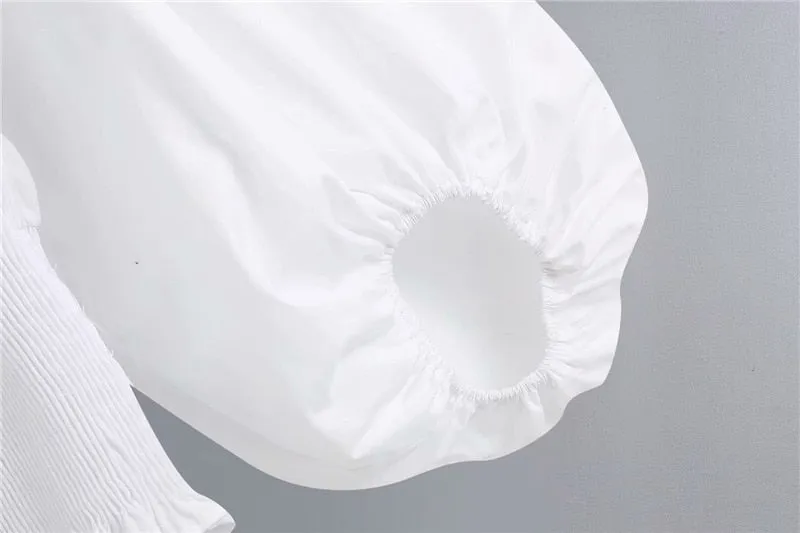 FRILLED POPLIN BLOUSE