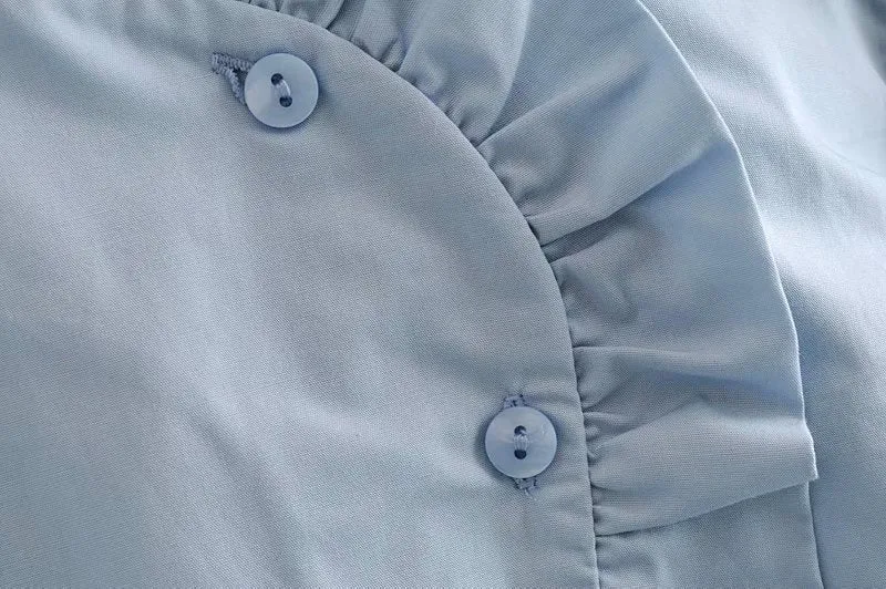 FRILLY POPLIN SHIRT
