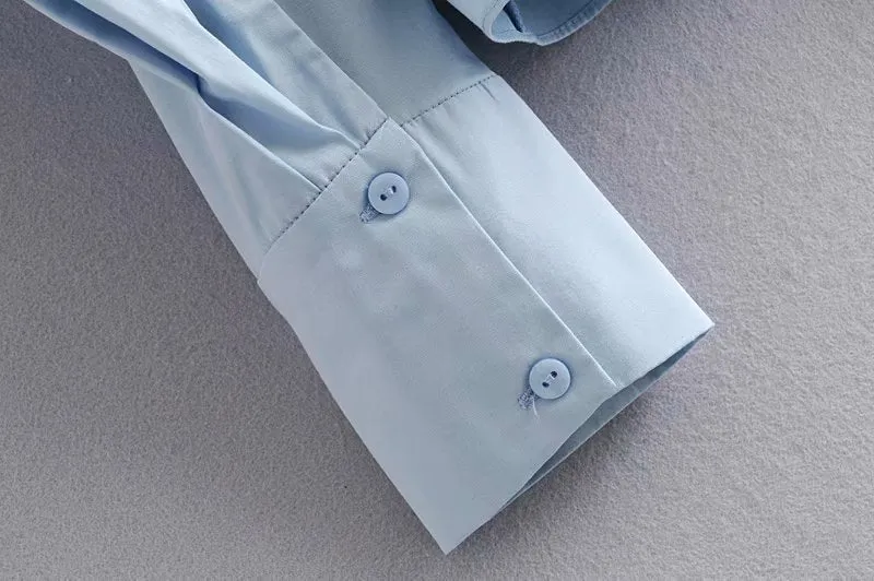 FRILLY POPLIN SHIRT