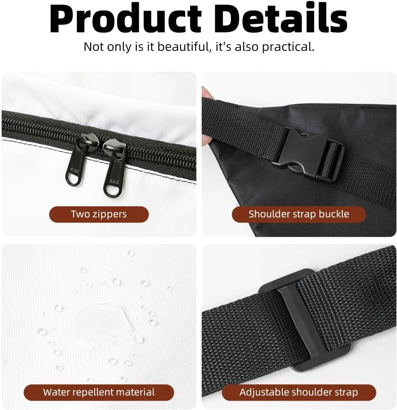 Garden Cats Floral Waist Packs Cute Cats Fanny Pack Waterproof Belt Bag for Workout Running Travel Hiking Cycling Walking,Crossbody Bags with Adjustable Strap (Black)