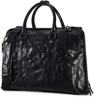 Genuine Leather Men's Briefcase for Business Office Messenger Bag Vintage Handbag Document Shoulder Bags.