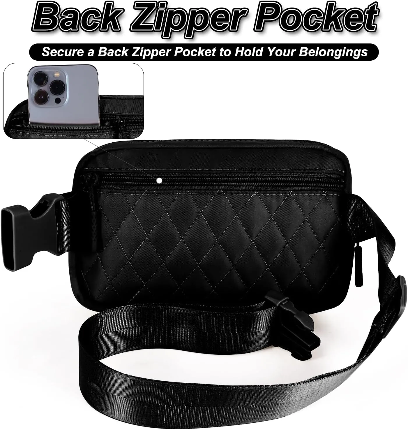 Gifts for Girls Teens - Birthday Gifts for Daughter Sister Niece Granddaughter Her,Teen Girl Travel Essentials,Crossbody Bag Belt Bags Cute Purse Fanny Pack Trendy Stuff - R,Black
