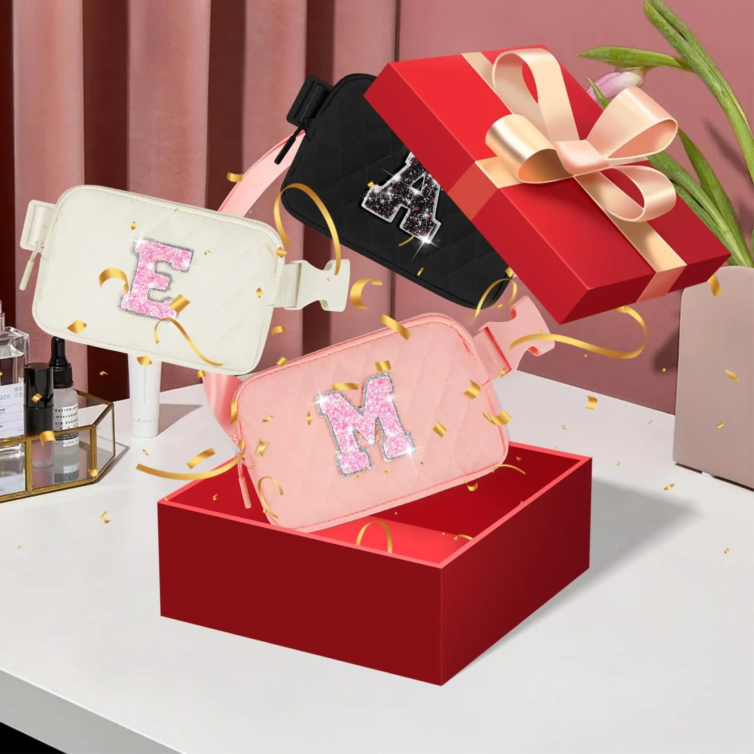 Gifts for Girls Teens - Birthday Gifts for Daughter Sister Niece Granddaughter Her,Teen Girl Travel Essentials,Crossbody Bag Belt Bags Cute Purse Fanny Pack Trendy Stuff - S,Cream