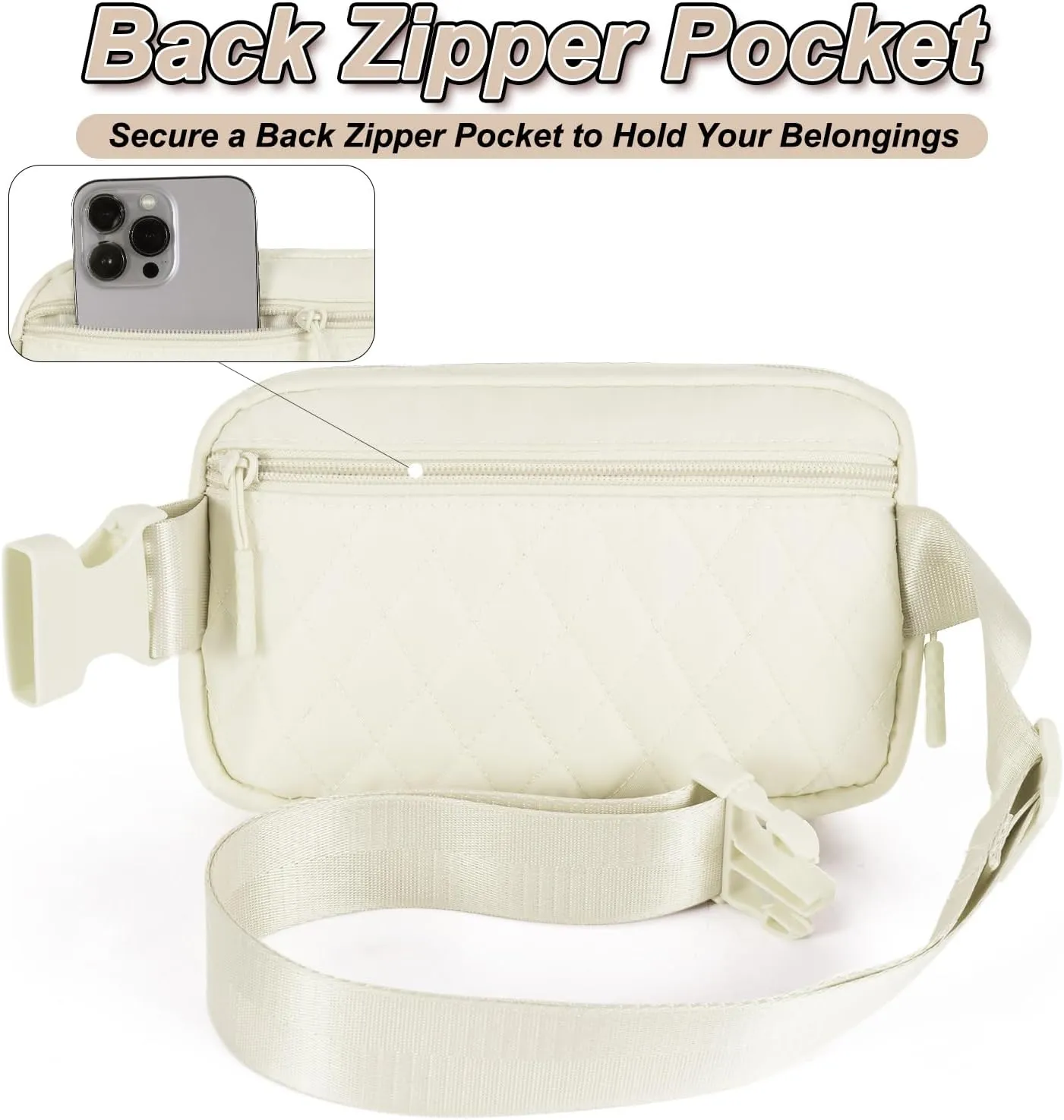 Gifts for Girls Teens - Birthday Gifts for Daughter Sister Niece Granddaughter Her,Teen Girl Travel Essentials,Crossbody Bag Belt Bags Cute Purse Fanny Pack Trendy Stuff - S,Cream