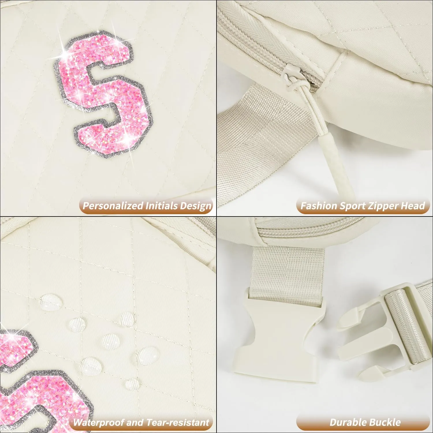 Gifts for Girls Teens - Birthday Gifts for Daughter Sister Niece Granddaughter Her,Teen Girl Travel Essentials,Crossbody Bag Belt Bags Cute Purse Fanny Pack Trendy Stuff - S,Cream