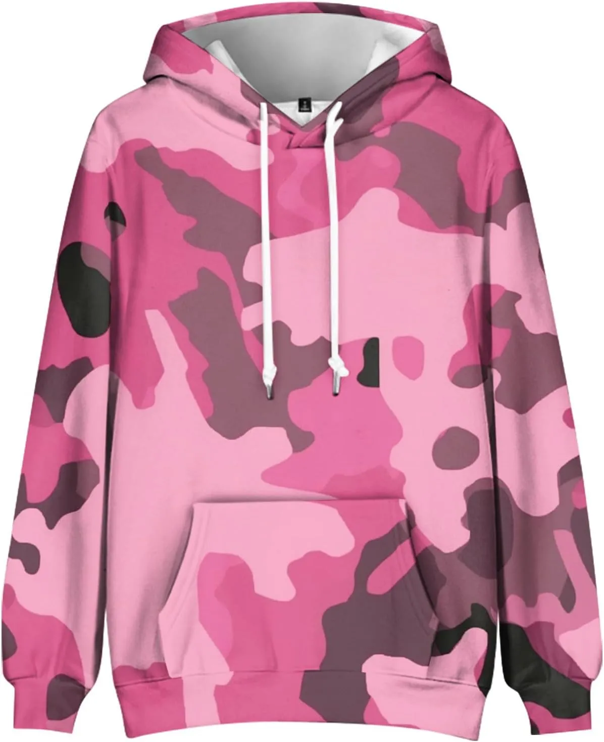 GOFULY Men'S Hoodies Camo Sweatshirts Fashion Fall Hoodies Pullover Drawstring Winter Long Sleeve Shirt With Kangaroo Pocket