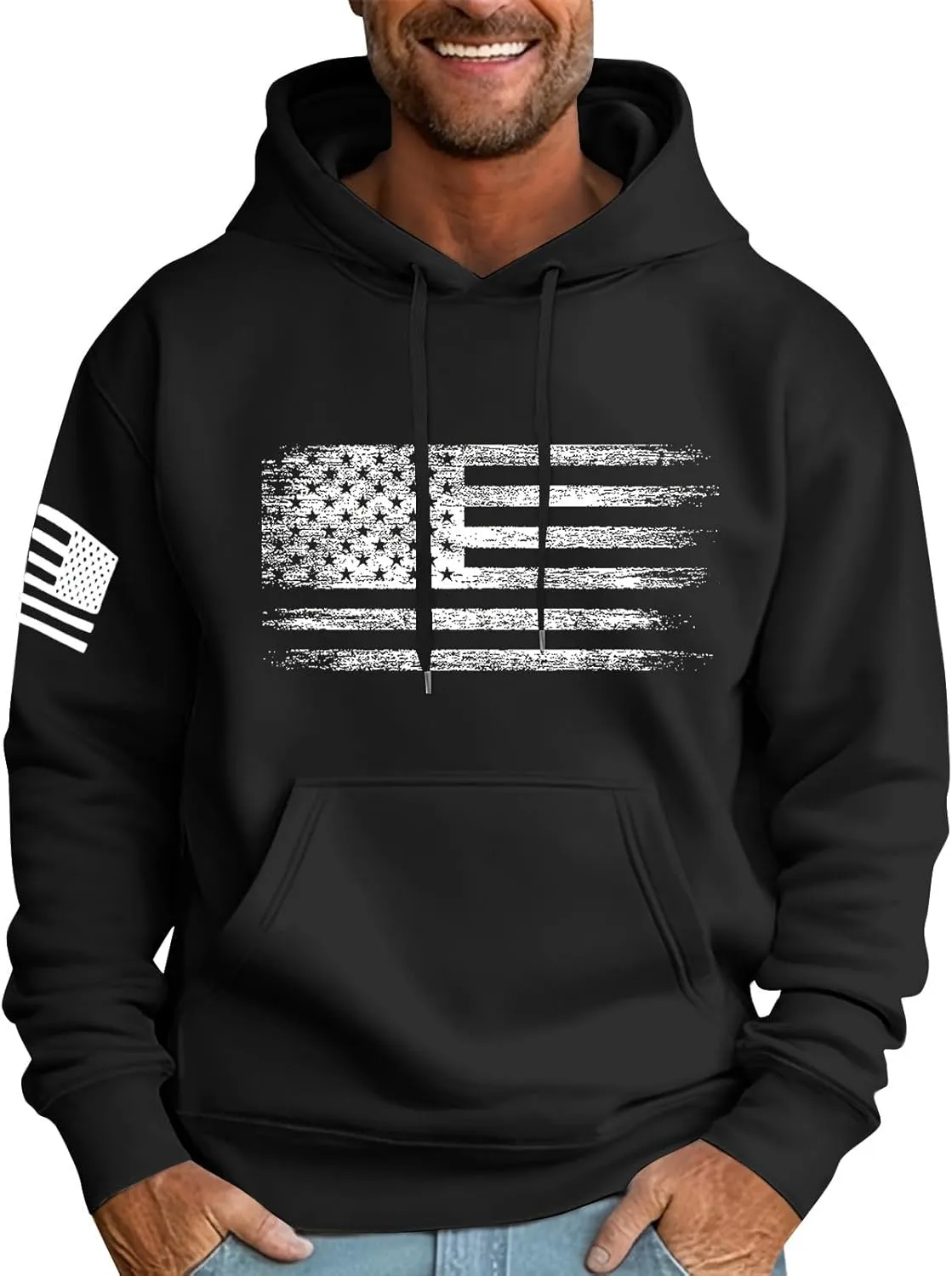 GOFULY Mens Sweatshirts Casual Fall Camo Hoodies Pullover Oversized Long Sleeve Winter Drawstring Hoodies Tall With Pockets