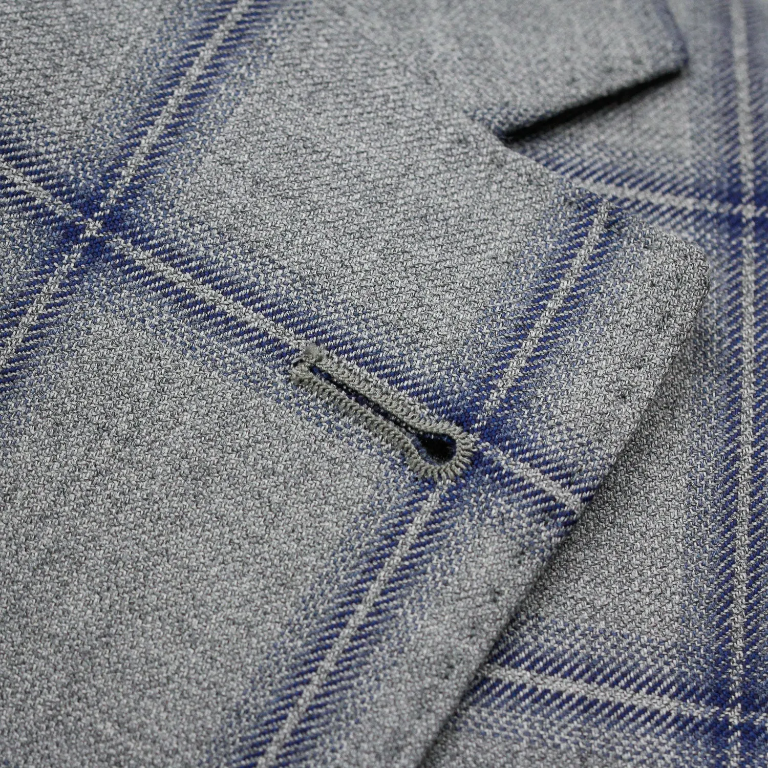 Gray with Mid-Blue Check Midland Contemporary Fit Sport Coat - Jack Victor