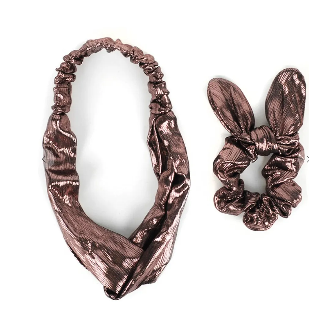 #H55 Shimmer Headband and Scrunchie Set