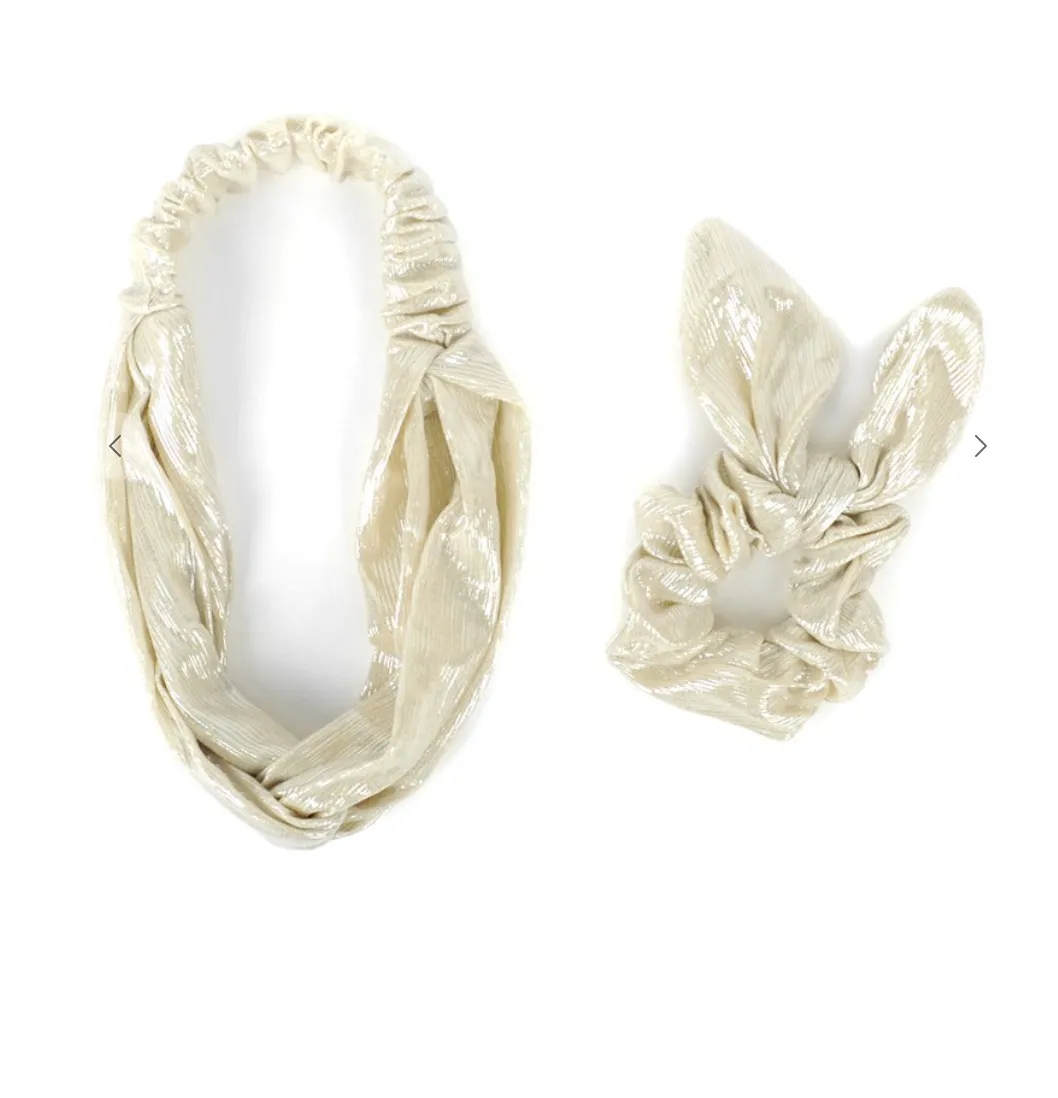 #H55 Shimmer Headband and Scrunchie Set