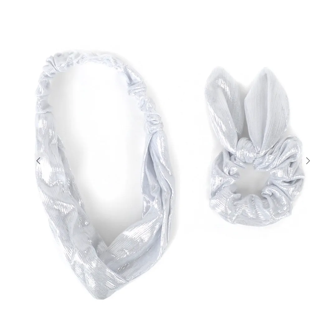 #H55 Shimmer Headband and Scrunchie Set
