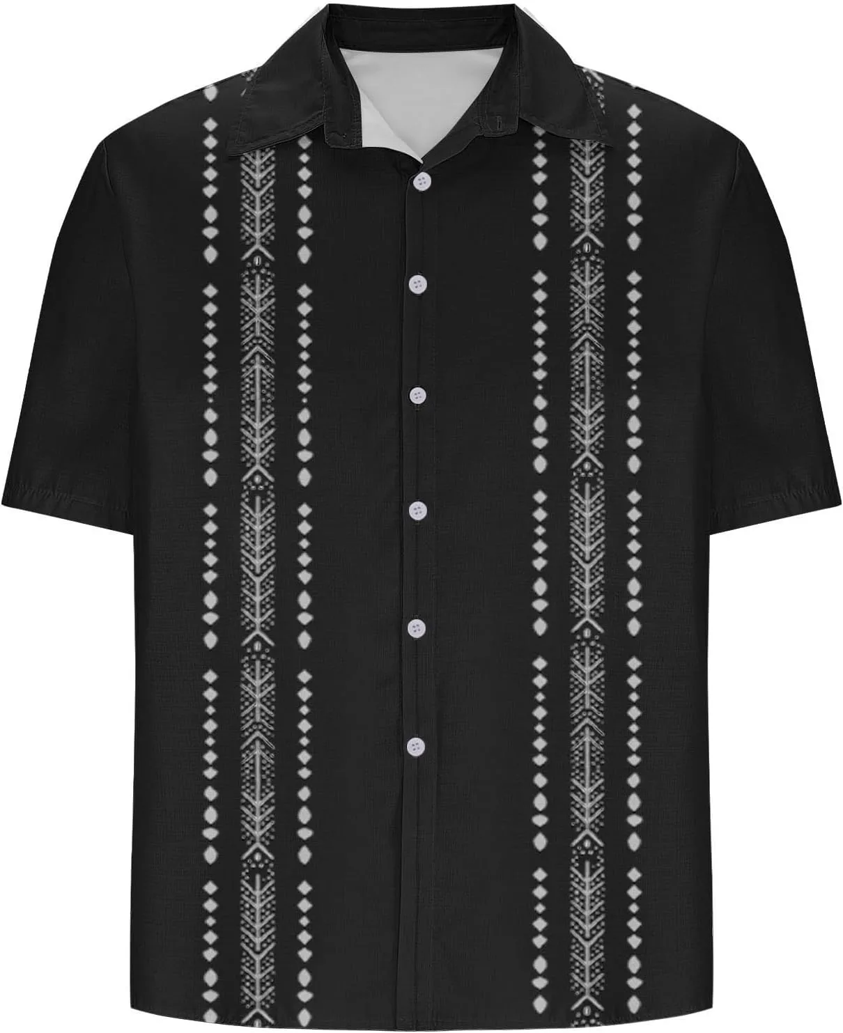 Hawaiian Linen Shirt for Men,Vintage Stripes Print Holiday Bowling Top Short Sleeve Casual Button Down Beach Shirts