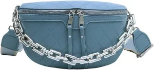 HBJWOV Women Leather Waist Bag Chest Pack Mini Female Belt Bags Ladies Shoulder Crossbody Bag(Black)