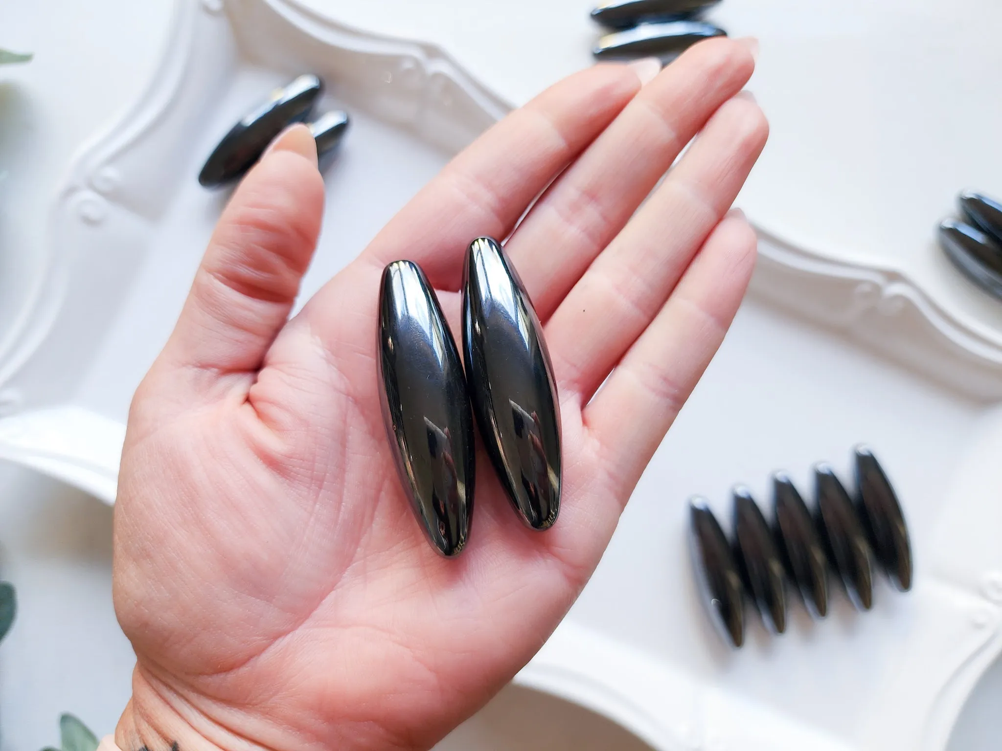 Hematite Zingers || Pair