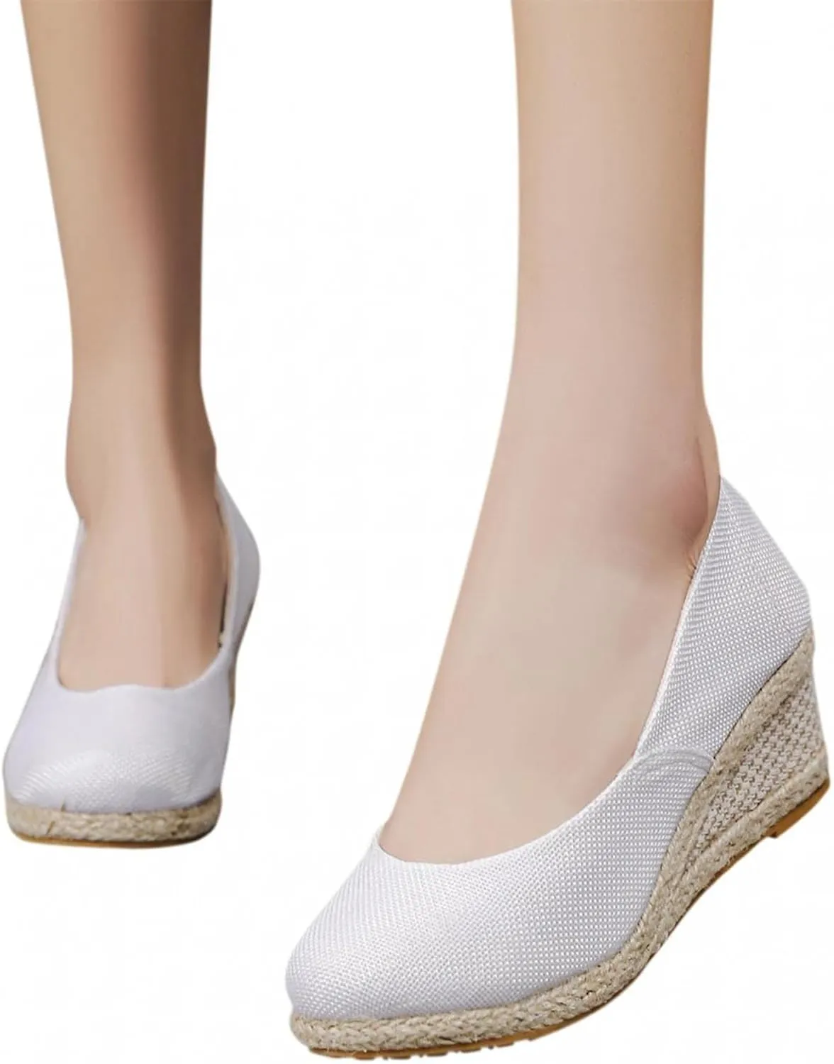 High Platform Wedge Sandals for Women Closed Toe Slip On Sandals Comfortable Wedge Pumps Shoes Casual Beach Shoes