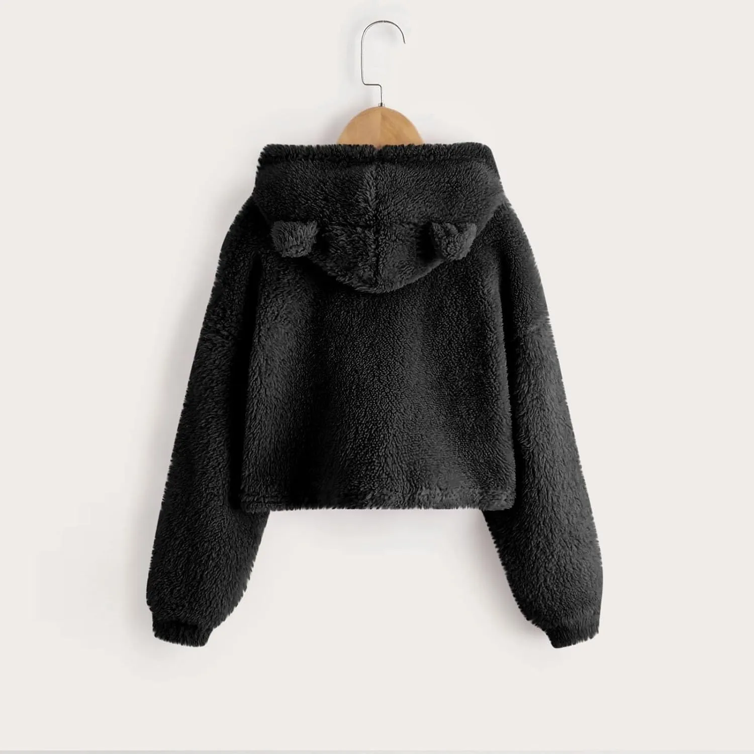 Hoodies for Teen Girls Sherpa Fleece Hooded Sweatshirts Oversized Long Sleeve Pullover Cute Clothes Tops 7-12 Years