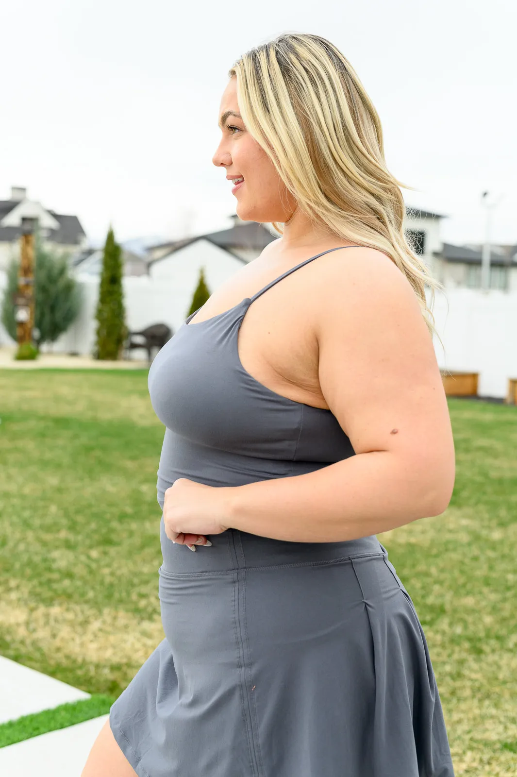 Hot Yoga Tank in Titanium - 4/16