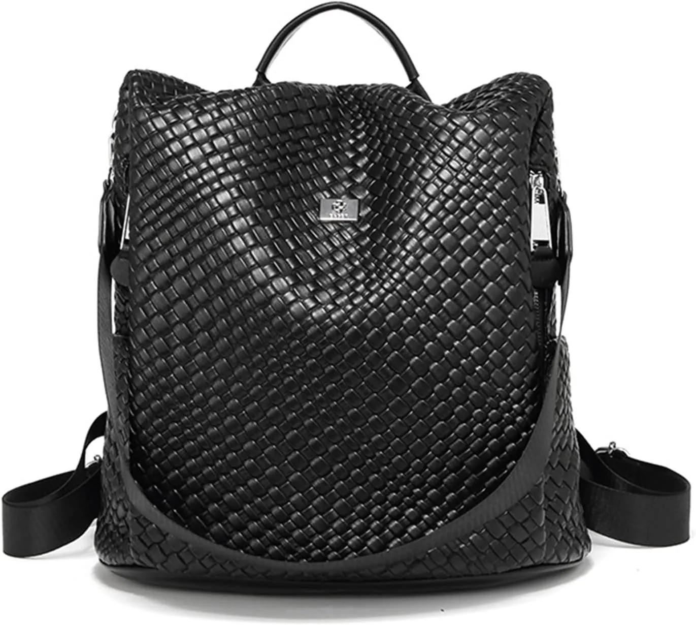 KingTo Anti-theft Backpack Purse for Women Waterproof Woven Leather Rucksack Casual Shoulder Bags